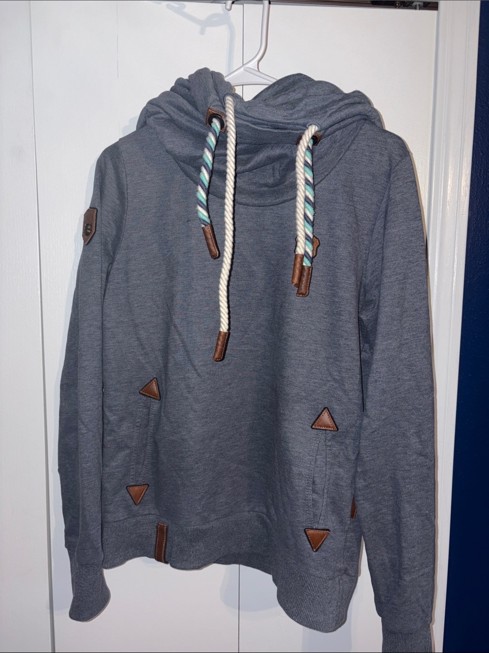 Naketano Heather Gray Hooded Sweatshirt with Black Liner